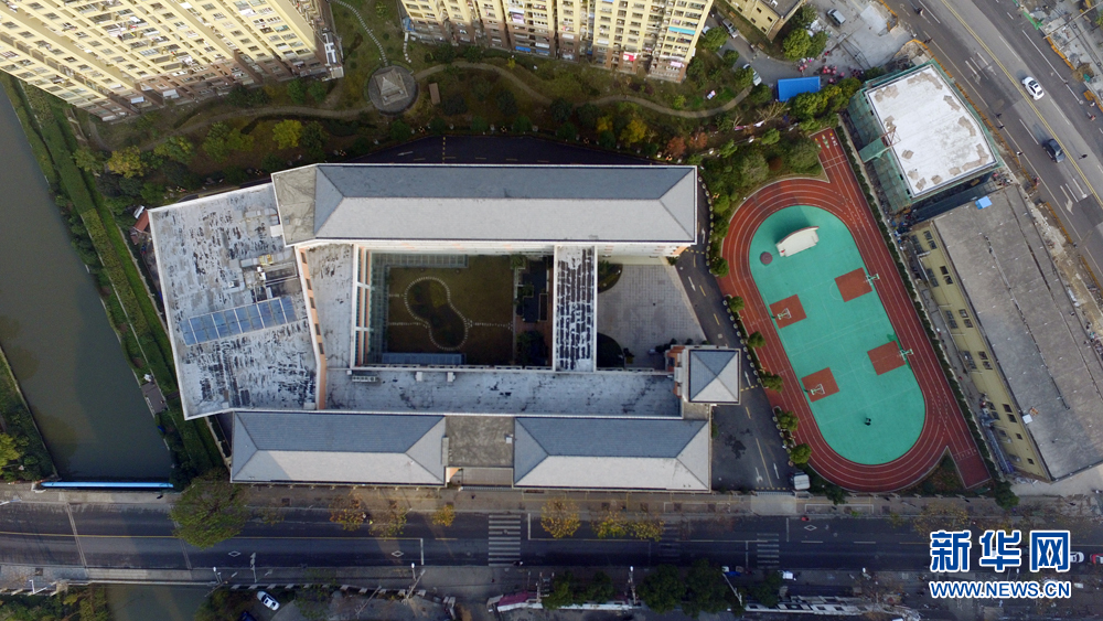 航拍家门口的好学校--静安区闸北实验小学教育