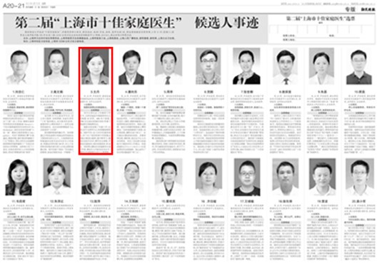 第二届上海市十佳家庭医生 候选人事迹-专题