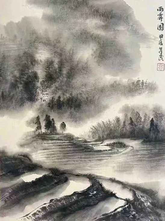 “走进梯田”高孝民水墨山水迎新展举行