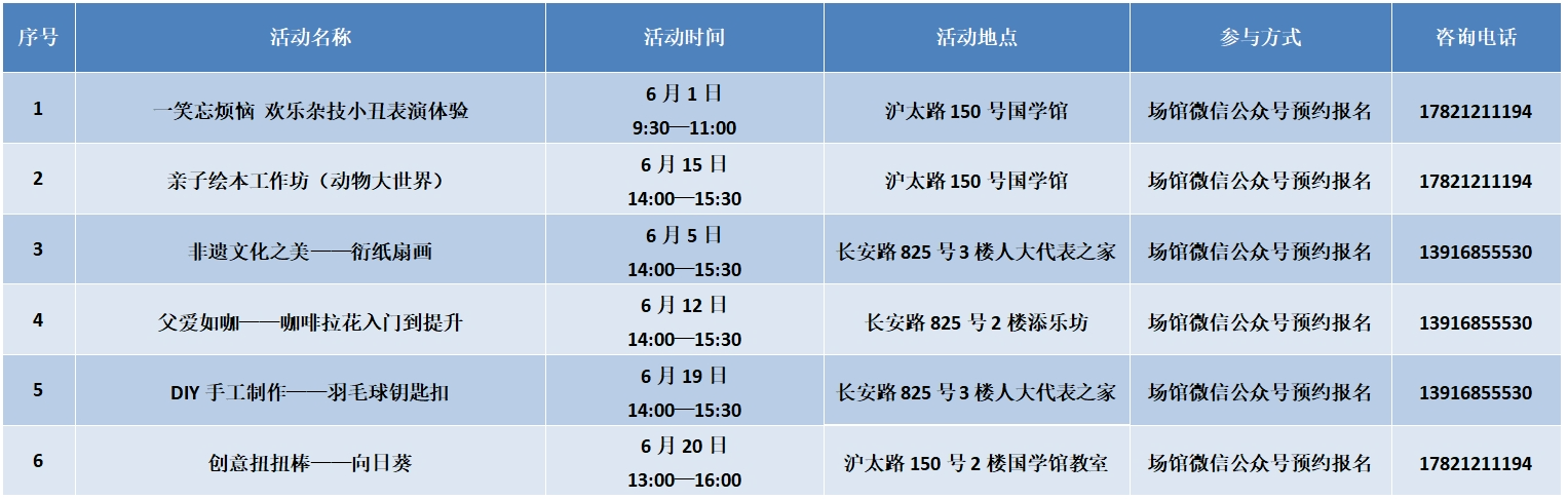 市民文化节 | 静安区6月公共文化活动打卡攻略来啦！快来挑选心仪活动吧→