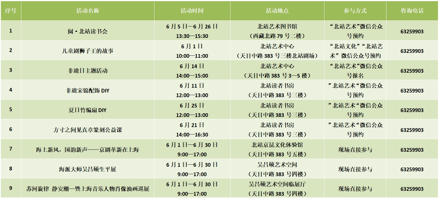市民文化节 | 静安区6月公共文化活动打卡攻略来啦！快来挑选心仪活动吧→