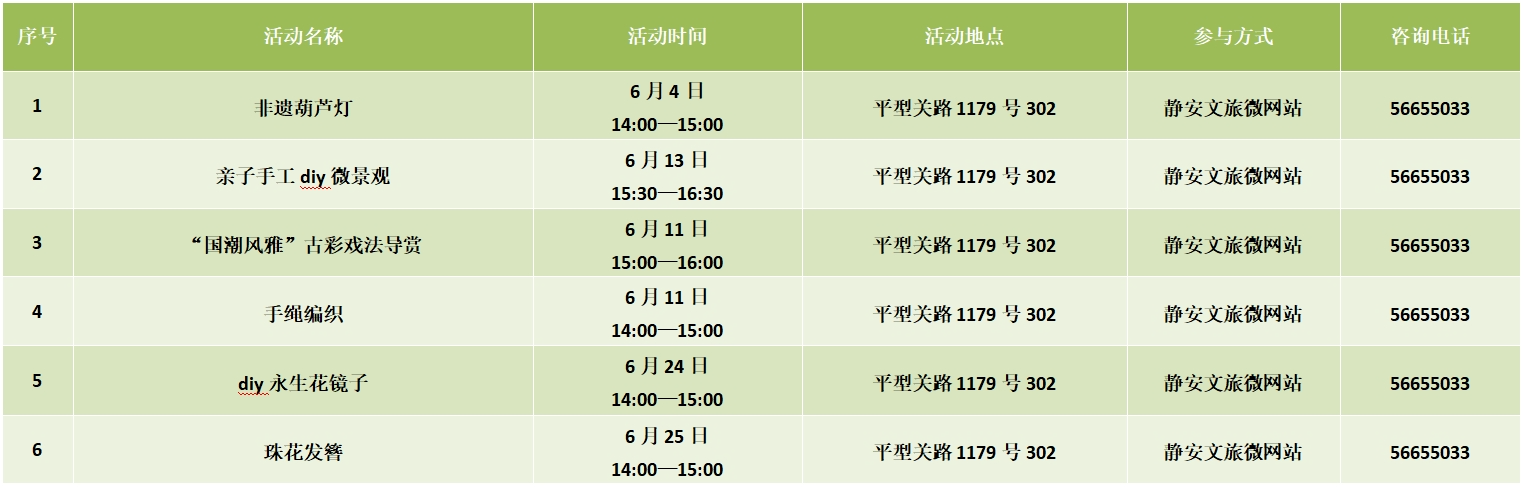 市民文化节 | 静安区6月公共文化活动打卡攻略来啦！快来挑选心仪活动吧→