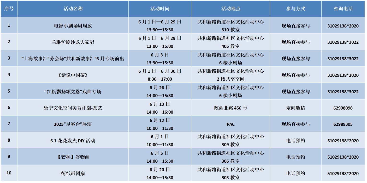 市民文化节 | 静安区6月公共文化活动打卡攻略来啦！快来挑选心仪活动吧→