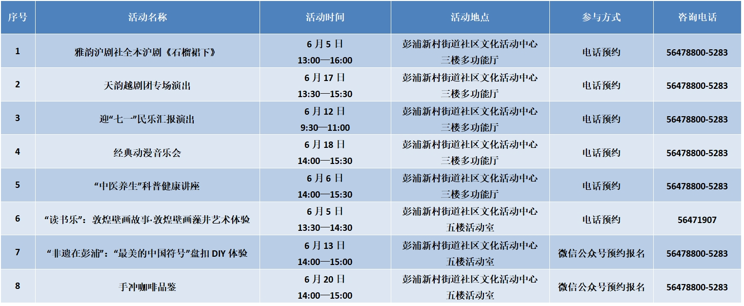 市民文化节 | 静安区6月公共文化活动打卡攻略来啦！快来挑选心仪活动吧→