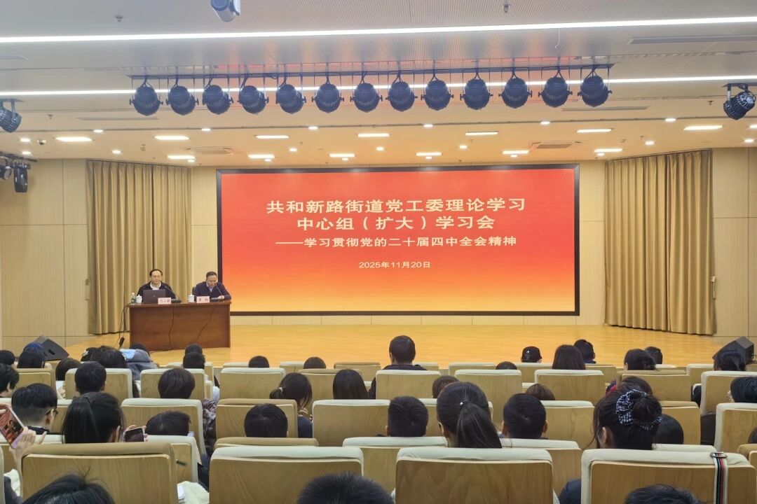 共和新路街道召开理论学习中心组（扩大）学习会 深入学习贯彻党的二十届四中全会精神